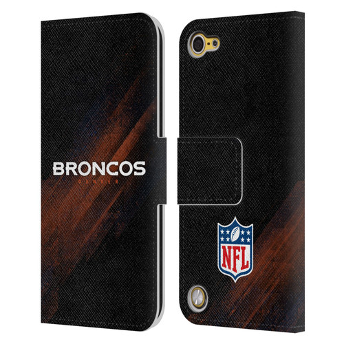 NFL Denver Broncos Logo Blur Leather Book Wallet Case Cover For Apple iPod Touch 5G 5th Gen