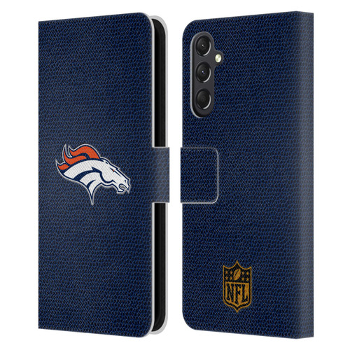 NFL Denver Broncos Logo Football Leather Book Wallet Case Cover For Samsung Galaxy A24 4G / M34 5G