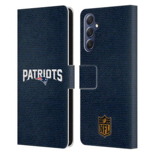 NFL New England Patriots Logo Football Leather Book Wallet Case Cover For Samsung Galaxy M54 5G