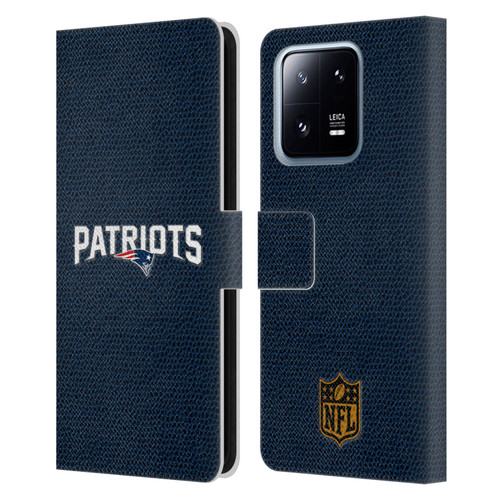 NFL New England Patriots Logo Football Leather Book Wallet Case Cover For Xiaomi 13 Pro 5G