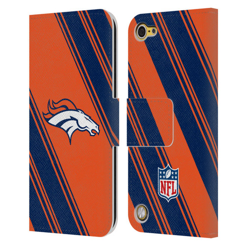 NFL Denver Broncos Artwork Stripes Leather Book Wallet Case Cover For Apple iPod Touch 5G 5th Gen