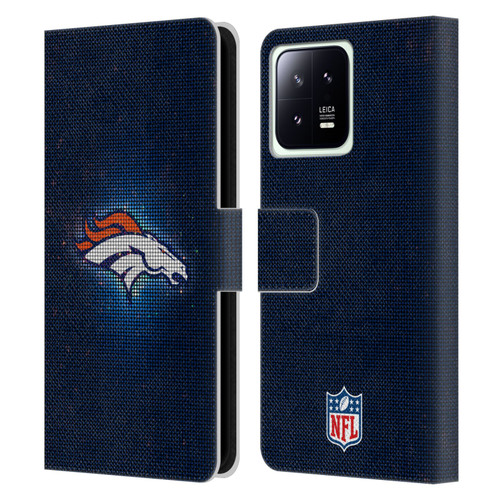 NFL Denver Broncos Artwork LED Leather Book Wallet Case Cover For Xiaomi 13 5G
