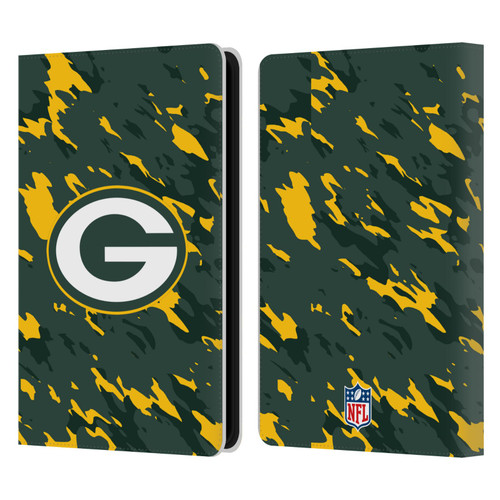 NFL Green Bay Packers Logo Camou Leather Book Wallet Case Cover For Amazon Kindle Paperwhite 5 (2021)