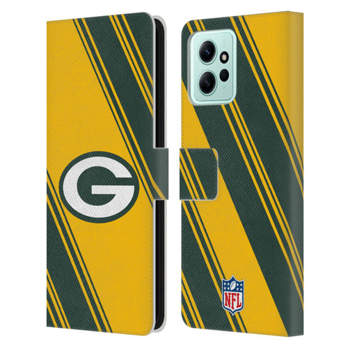 NFL Green Bay Packers Artwork Stripes Leather Book Wallet Case Cover For Xiaomi Redmi 12