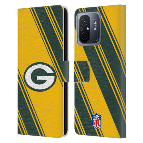 NFL Green Bay Packers Artwork Stripes Leather Book Wallet Case Cover For Xiaomi Redmi 12C
