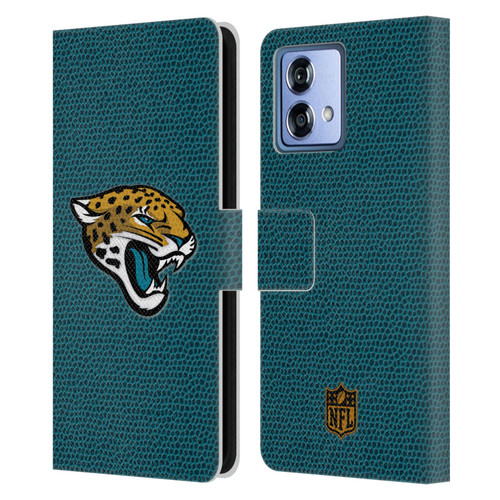 NFL Jacksonville Jaguars Logo Football Leather Book Wallet Case Cover For Motorola Moto G84 5G
