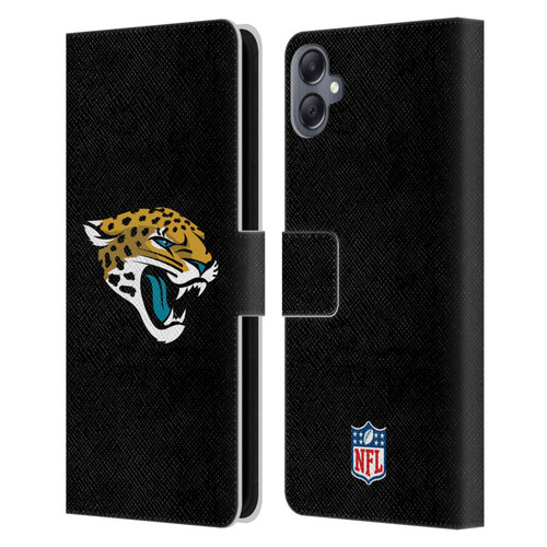 NFL Jacksonville Jaguars Logo Plain Leather Book Wallet Case Cover For Samsung Galaxy A05