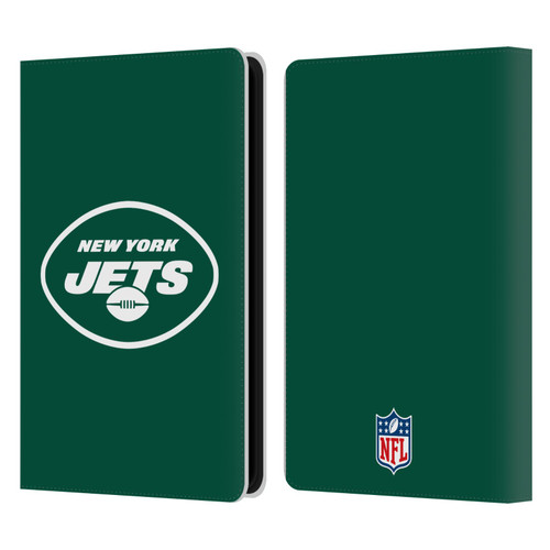 NFL New York Jets Logo Plain Leather Book Wallet Case Cover For Amazon Kindle Paperwhite 5 (2021)