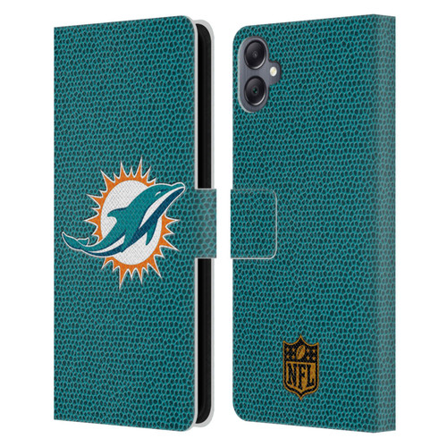 NFL Miami Dolphins Logo Football Leather Book Wallet Case Cover For Samsung Galaxy A05