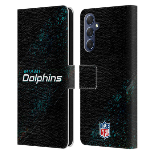 NFL Miami Dolphins Logo Blur Leather Book Wallet Case Cover For Samsung Galaxy M54 5G