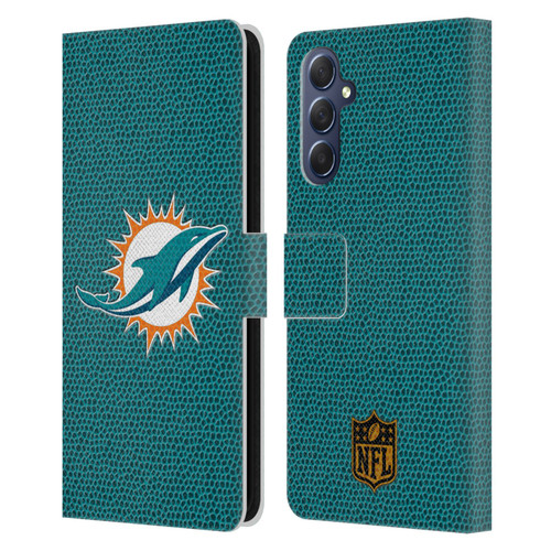 NFL Miami Dolphins Logo Football Leather Book Wallet Case Cover For Samsung Galaxy M54 5G