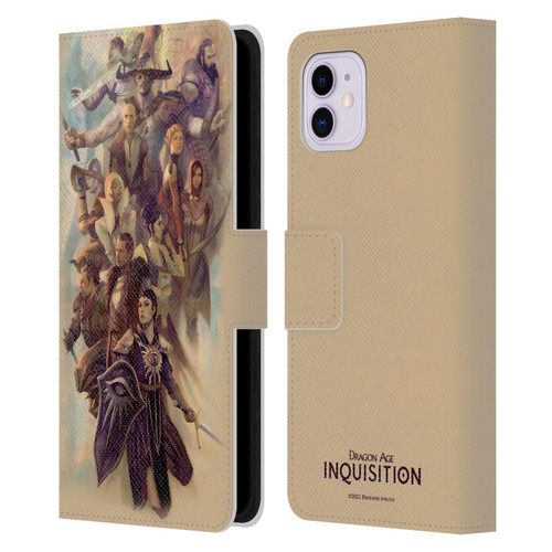 EA Bioware Dragon Age Inquisition Graphics Companions And Advisors Leather Book Wallet Case Cover For Apple iPhone 11