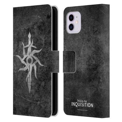 EA Bioware Dragon Age Inquisition Graphics Distressed Symbol Leather Book Wallet Case Cover For Apple iPhone 11