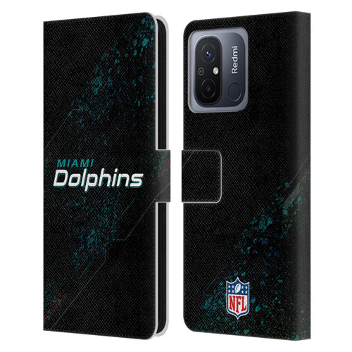 NFL Miami Dolphins Logo Blur Leather Book Wallet Case Cover For Xiaomi Redmi 12C