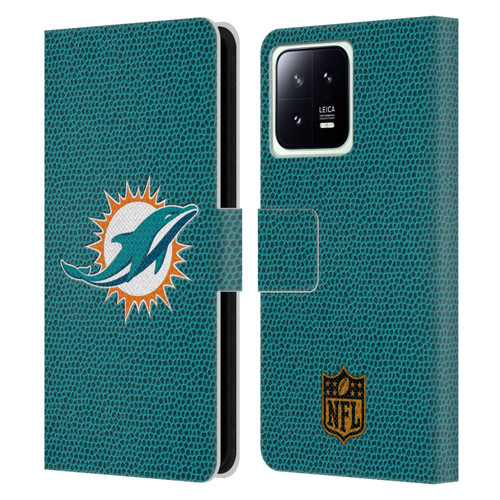 NFL Miami Dolphins Logo Football Leather Book Wallet Case Cover For Xiaomi 13 5G