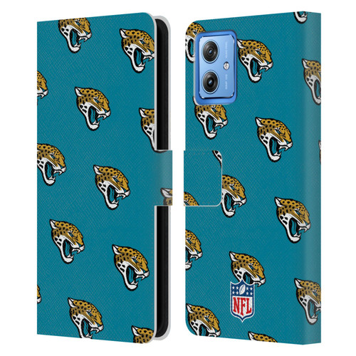 NFL Jacksonville Jaguars Artwork Patterns Leather Book Wallet Case Cover For Motorola Moto G54 5G