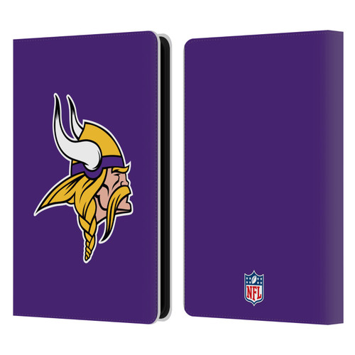 NFL Minnesota Vikings Logo Plain Leather Book Wallet Case Cover For Amazon Kindle Paperwhite 5 (2021)
