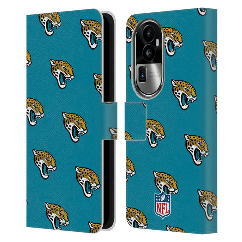 NFL Jacksonville Jaguars Artwork Patterns Leather Book Wallet Case Cover For OPPO Reno10 Pro+