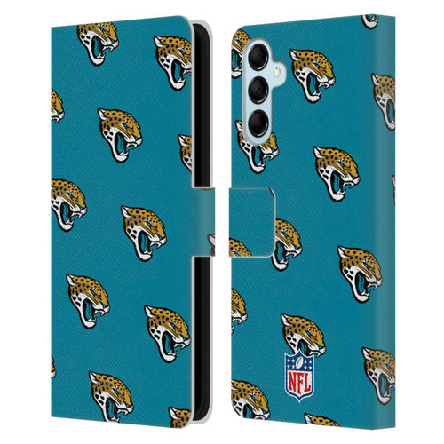 NFL Jacksonville Jaguars Artwork Patterns Leather Book Wallet Case Cover For Samsung Galaxy M14 5G