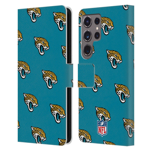 NFL Jacksonville Jaguars Artwork Patterns Leather Book Wallet Case Cover For Samsung Galaxy S24 Ultra 5G