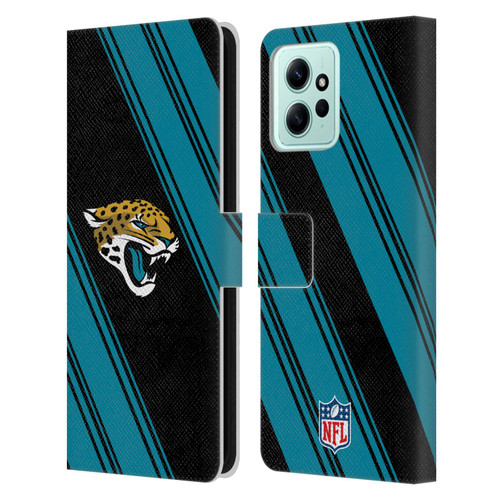 NFL Jacksonville Jaguars Artwork Stripes Leather Book Wallet Case Cover For Xiaomi Redmi 12