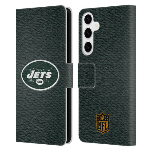 NFL New York Jets Logo Football Leather Book Wallet Case Cover For Samsung Galaxy S24+ 5G