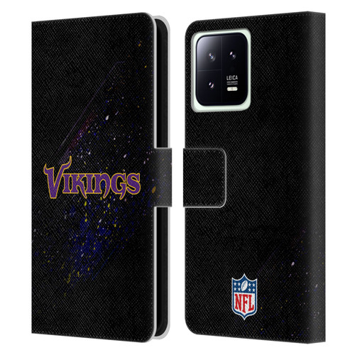NFL Minnesota Vikings Logo Blur Leather Book Wallet Case Cover For Xiaomi 13 5G