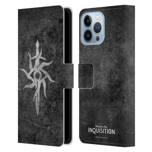 EA Bioware Dragon Age Inquisition Graphics Distressed Symbol Leather Book Wallet Case Cover For Apple iPhone 13 Pro Max