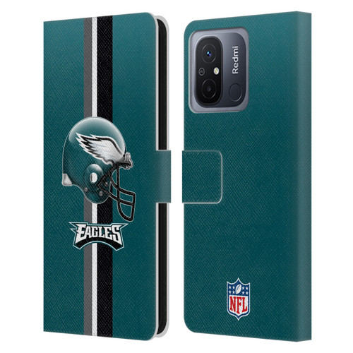 NFL Philadelphia Eagles Logo Helmet Leather Book Wallet Case Cover For Xiaomi Redmi 12C