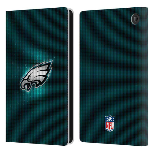NFL Philadelphia Eagles Artwork LED Leather Book Wallet Case Cover For Amazon Fire 7 2022