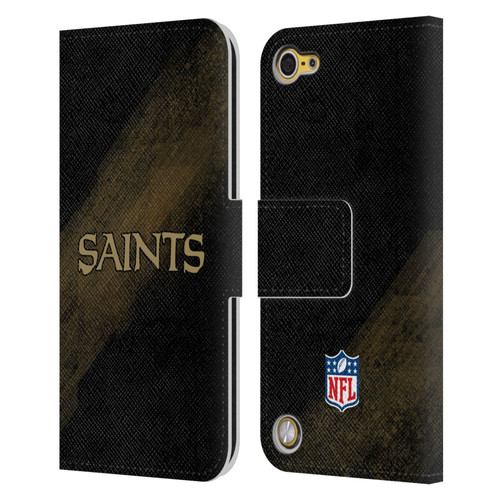 NFL New Orleans Saints Logo Blur Leather Book Wallet Case Cover For Apple iPod Touch 5G 5th Gen