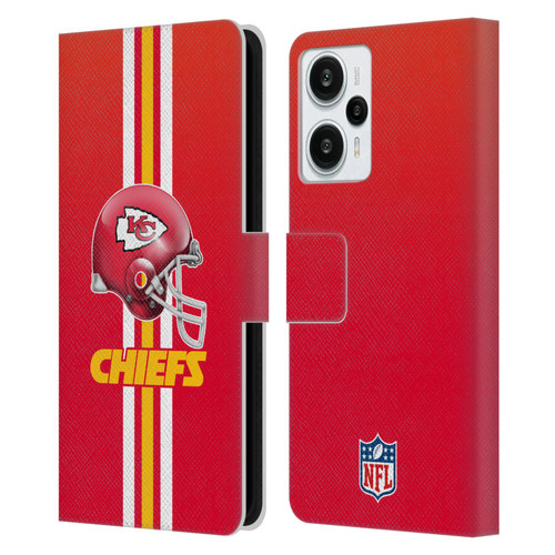 NFL Kansas City Chiefs Logo Helmet Leather Book Wallet Case Cover For Xiaomi Redmi Note 12T