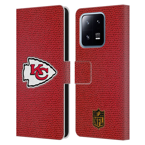 NFL Kansas City Chiefs Logo Football Leather Book Wallet Case Cover For Xiaomi 13 Pro 5G