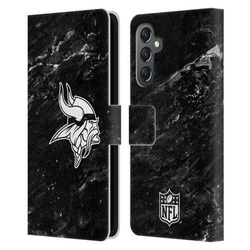 NFL Minnesota Vikings Artwork Marble Leather Book Wallet Case Cover For Samsung Galaxy A25 5G