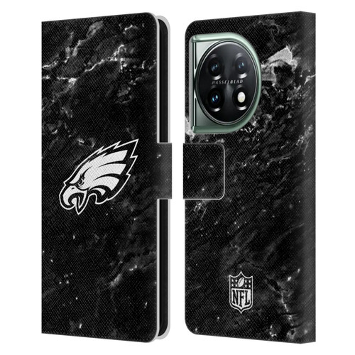 NFL Philadelphia Eagles Artwork Marble Leather Book Wallet Case Cover For OnePlus 11 5G