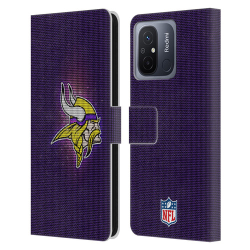 NFL Minnesota Vikings Artwork LED Leather Book Wallet Case Cover For Xiaomi Redmi 12C