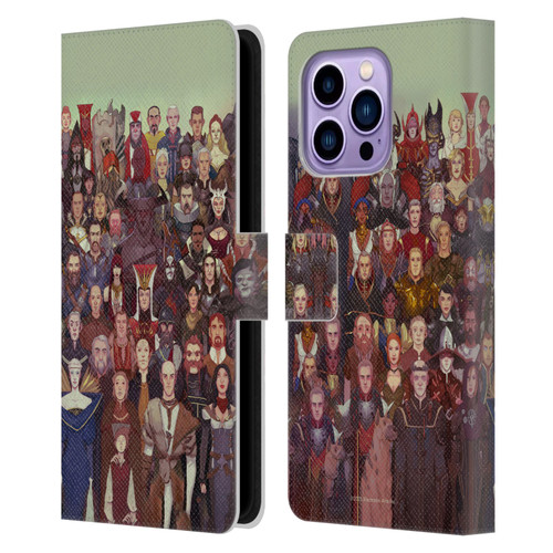 EA Bioware Dragon Age Inquisition Graphics Cast Of Thousands Leather Book Wallet Case Cover For Apple iPhone 14 Pro Max