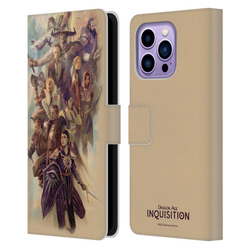 EA Bioware Dragon Age Inquisition Graphics Companions And Advisors Leather Book Wallet Case Cover For Apple iPhone 14 Pro Max