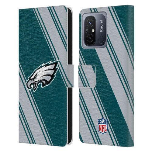 NFL Philadelphia Eagles Artwork Stripes Leather Book Wallet Case Cover For Xiaomi Redmi 12C