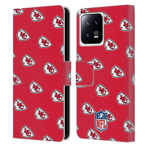 NFL Kansas City Chiefs Artwork Patterns Leather Book Wallet Case Cover For Xiaomi 13 5G