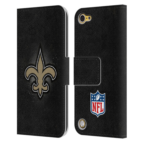 NFL New Orleans Saints Artwork LED Leather Book Wallet Case Cover For Apple iPod Touch 5G 5th Gen