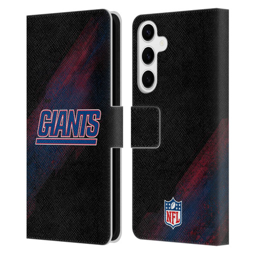 NFL New York Giants Logo Blur Leather Book Wallet Case Cover For Samsung Galaxy S24+ 5G
