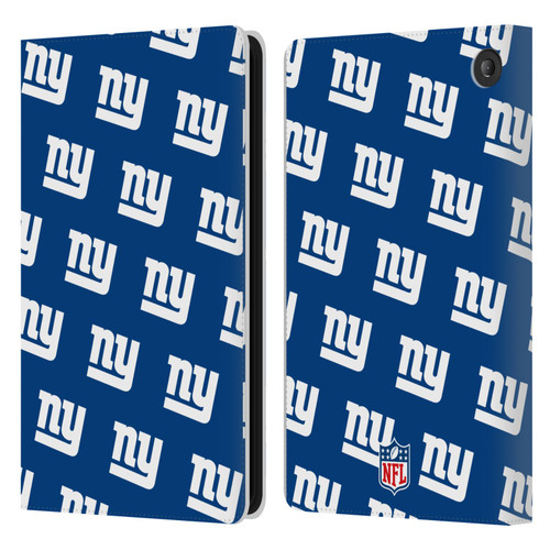 NFL New York Giants Artwork Patterns Leather Book Wallet Case Cover For Amazon Fire 7 2022