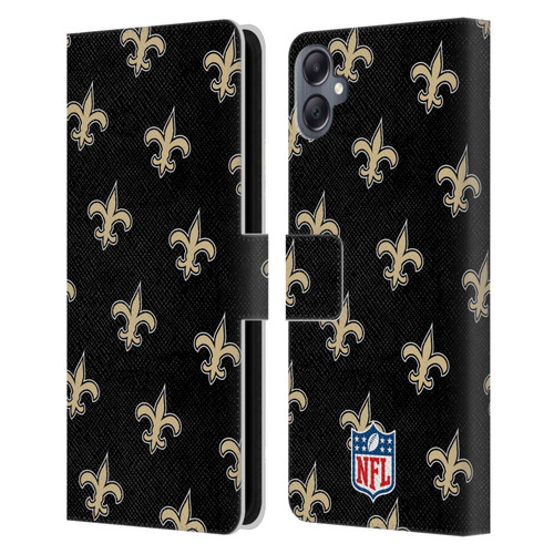 NFL New Orleans Saints Artwork Patterns Leather Book Wallet Case Cover For Samsung Galaxy A05