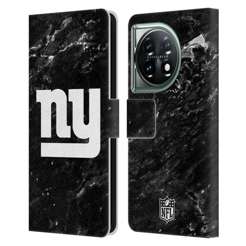 NFL New York Giants Artwork Marble Leather Book Wallet Case Cover For OnePlus 11 5G