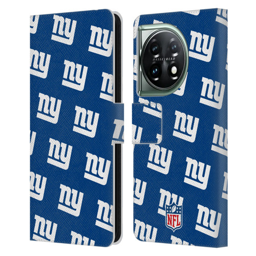 NFL New York Giants Artwork Patterns Leather Book Wallet Case Cover For OnePlus 11 5G