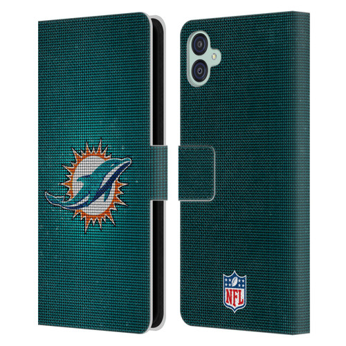 NFL Miami Dolphins Artwork LED Leather Book Wallet Case Cover For Samsung Galaxy M04 5G / A04e