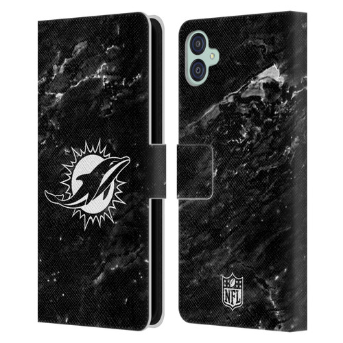 NFL Miami Dolphins Artwork Marble Leather Book Wallet Case Cover For Samsung Galaxy M04 5G / A04e