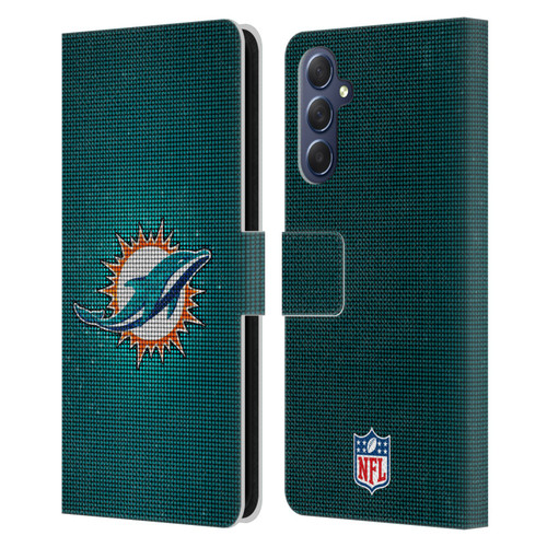 NFL Miami Dolphins Artwork LED Leather Book Wallet Case Cover For Samsung Galaxy M54 5G