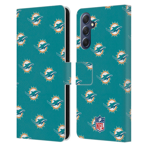 NFL Miami Dolphins Artwork Patterns Leather Book Wallet Case Cover For Samsung Galaxy M54 5G